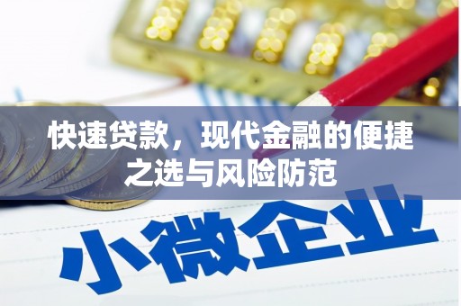 滨城快速贷款，现代金融的便捷之选与风险防范