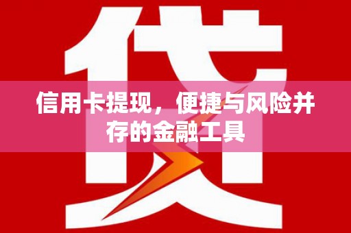 滨城信用卡提现，便捷与风险并存的金融工具
