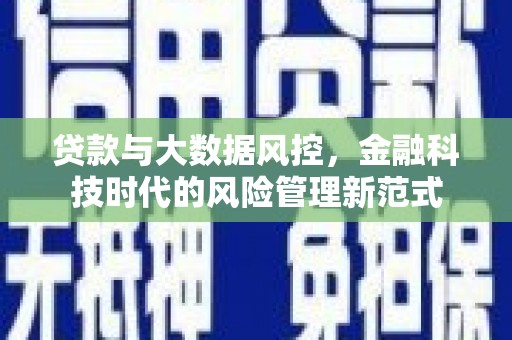 滨城贷款与大数据风控，金融科技时代的风险管理新范式