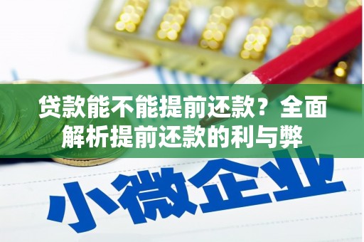 滨城贷款能不能提前还款？全面解析提前还款的利与弊