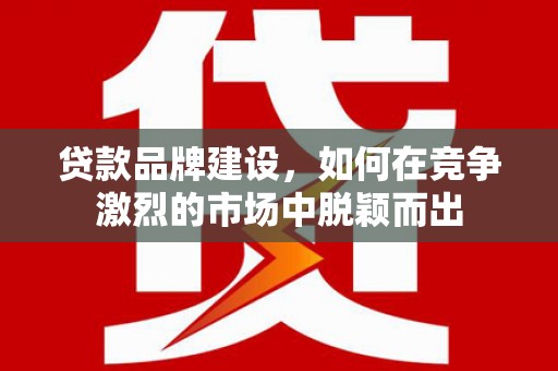 滨城贷款品牌建设，如何在竞争激烈的市场中脱颖而出