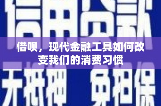 滨城借呗，现代金融工具如何改变我们的消费习惯