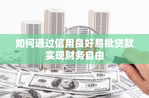 滨城如何通过信用良好易批贷款实现财务自由