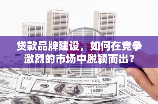 滨城贷款品牌建设，如何在竞争激烈的市场中脱颖而出？