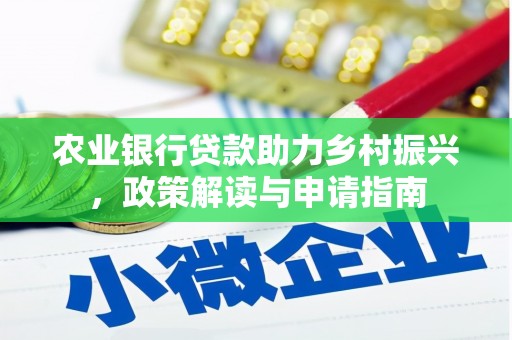 滨城农业银行贷款助力乡村振兴，政策解读与申请指南
