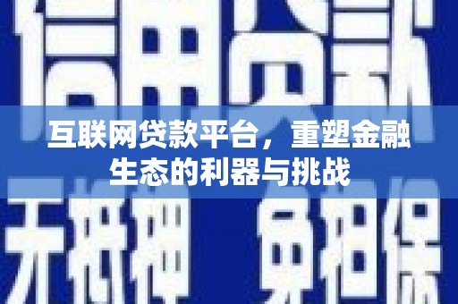 滨城互联网贷款平台，重塑金融生态的利器与挑战
